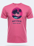 Personalised 80s Tee — pink tee, front view