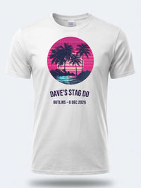 Personalised 80s Tee — white tee, front view