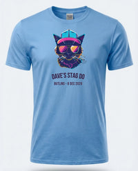 Personalised 80s Tee — carolina blue tee