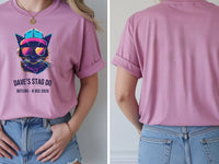 Personalised 80s Tee — azalea tee, front and back view