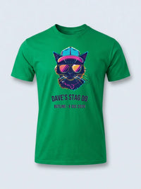 Personalised 80s Tee — irish green tee, front view