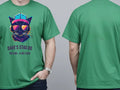 Personalised 80s Tee — irish green tee, front and back view