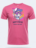 Personalised 80s Tee — pink tee, front view