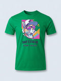 Personalised 80s Tee — irish green tee, front view
