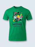 Personalised 80s Tee — irish green tee, front view