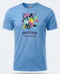 Personalised 80s Tee — carolina blue tee
