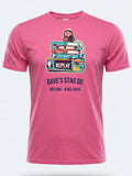 Personalised 80s Tee — pink tee, front view