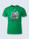Personalised 80s Tee — irish green tee, front view