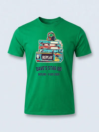 Personalised 80s Tee — irish green tee, front view