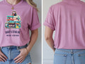 Personalised 80s Tee — azalea tee, front and back view