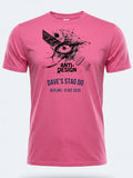 Personalised 90s Tee — pink tee, front view