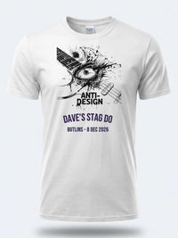Personalised 90s Tee — white tee, front view