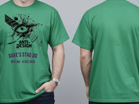 Personalised 90s Tee — irish green tee, front and back view