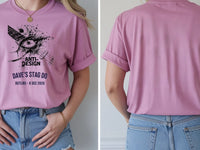 Personalised 90s Tee — azalea tee, front and back view
