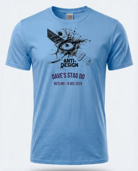 Personalised 90s Tee — carolina blue tee