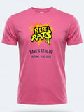 Personalised 90s Tee — pink tee, front view