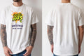 Personalised 90s Tee — natural tee, front and back view