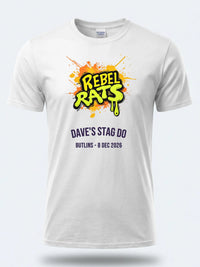 Personalised 90s Tee — white tee, front view