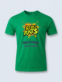 Personalised 90s Tee — irish green tee, front view