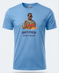 Personalised 90s Tee — carolina blue tee