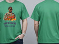 Personalised 90s Tee — irish green tee, front and back view