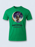 Personalised We Love the 70s Big Weekender Tee — irish green tee, front view