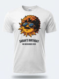 Personalised We Love the 70s Big Weekender Tee — white tee, front view