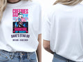 Personalised 90s Tee — white tee, front and back view