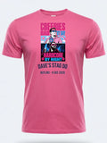 Personalised 90s Tee — pink tee, front view