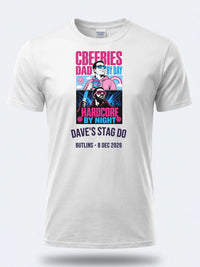 Personalised 90s Tee — white tee, front view