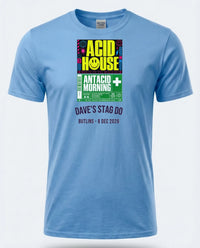 Personalised 90s Tee — carolina blue tee