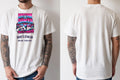 Personalised 90s Tee — natural tee, front and back view