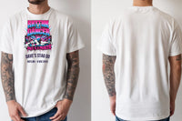 Personalised 90s Tee — natural tee, front and back view