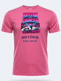 Personalised 90s Tee — pink tee, front view