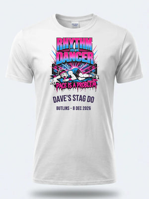 Personalised 90s Tee – 90s Rhythm is a Dancer