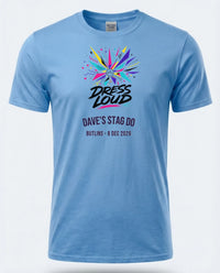 Personalised House of Garage Tee — carolina blue tee