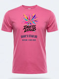 Personalised House of Garage Tee — pink tee, front view
