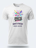 Personalised House of Garage Tee — white tee, front view