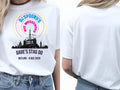 Personalised House of Garage Tee — white tee, front and back view