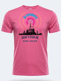 Personalised House of Garage Tee — pink tee, front view