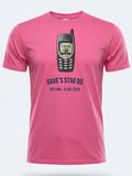 Personalised House of Garage Tee — pink tee, front view