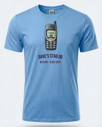 Personalised House of Garage Tee — carolina blue tee