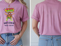 Personalised House of Garage Tee — azalea tee, front and back view