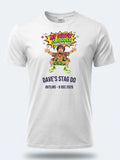Personalised House of Garage Tee — white tee, front view