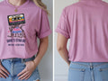 Personalised House of Garage Tee — azalea tee, front and back view