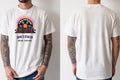 Personalised House of Garage Tee — natural tee, front and back view