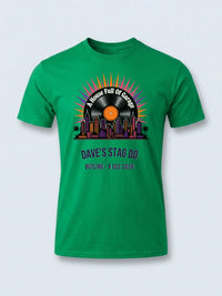Personalised House of Garage Tee — irish green tee, front view