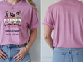 Personalised House of Garage Tee — azalea tee, front and back view