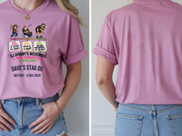 Personalised House of Garage Tee — azalea tee, front and back view