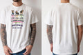 Personalised House of Garage Tee — natural tee, front and back view